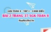 Giải bài 2 trang 37 Toán 8 Tập 1 SGK Cánh Diều